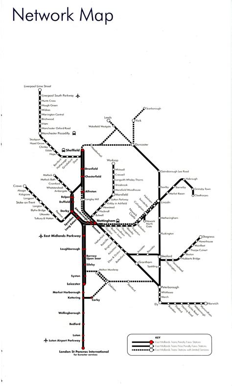 east midlands train schedule